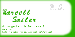 marcell sailer business card